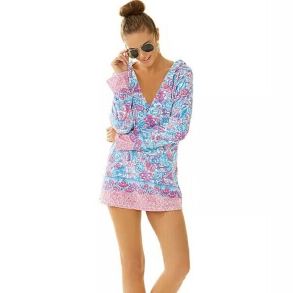 Lilly Pulitzer Higgs Hooded Tunic Cover-Up